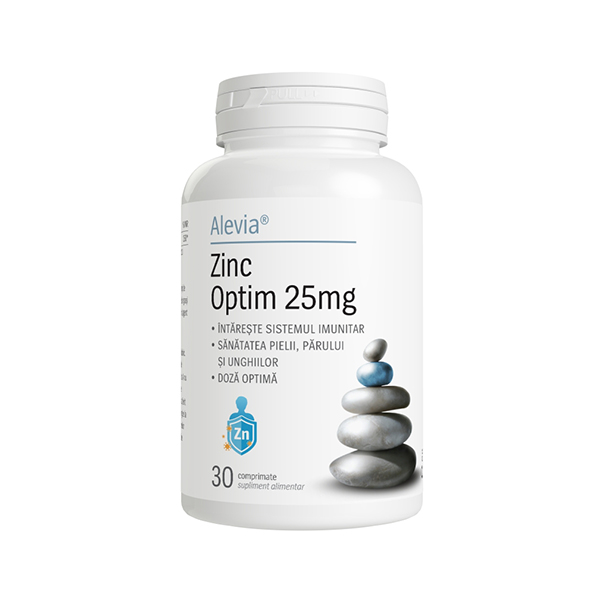 Zinc optim 25 mg Alevia - 30 comprimate