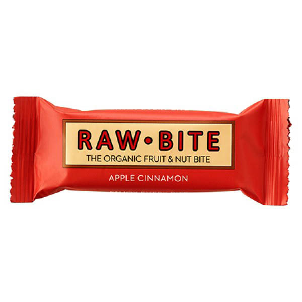 Baton nutritiv cu mere si scortisoara (fara gluten si lactoza) BIO Raw Bite - 50 g