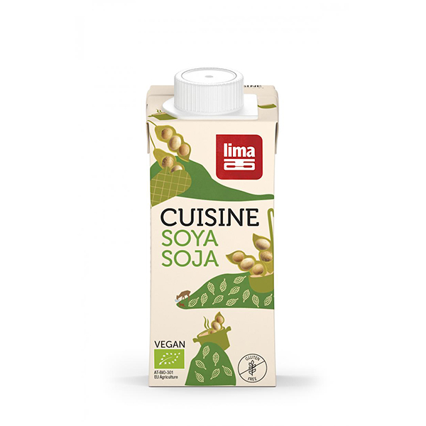 Crema (smantana vegetala) din soia (fara gluten, fara lactoza) BIO Lima - 200 ml
