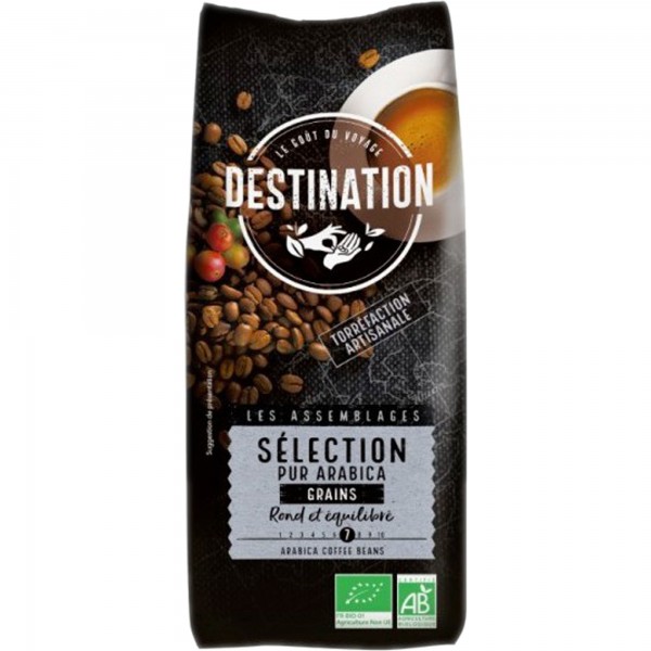 Cafea boabe pur arabica Selection BIO Destination - 250 g
