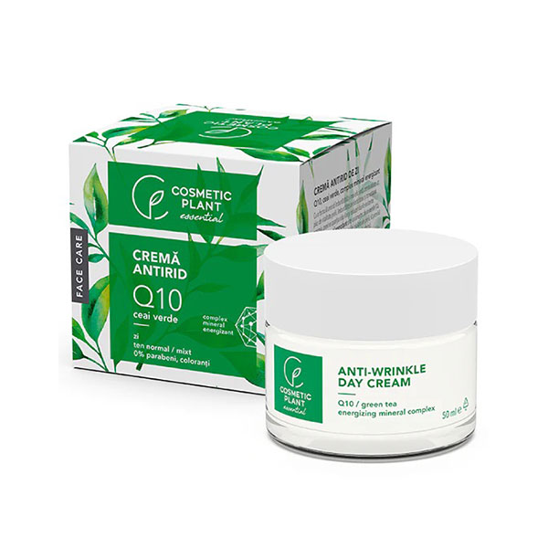 Crema antirid de zi (Q10 & ceai verde) Cosmetic Plant - 50 ml