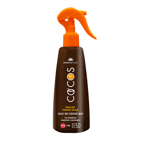 Emulsie de plaja cu BIO ulei cocos FP 50 (spray) Cosmetic Plant - 200 ml