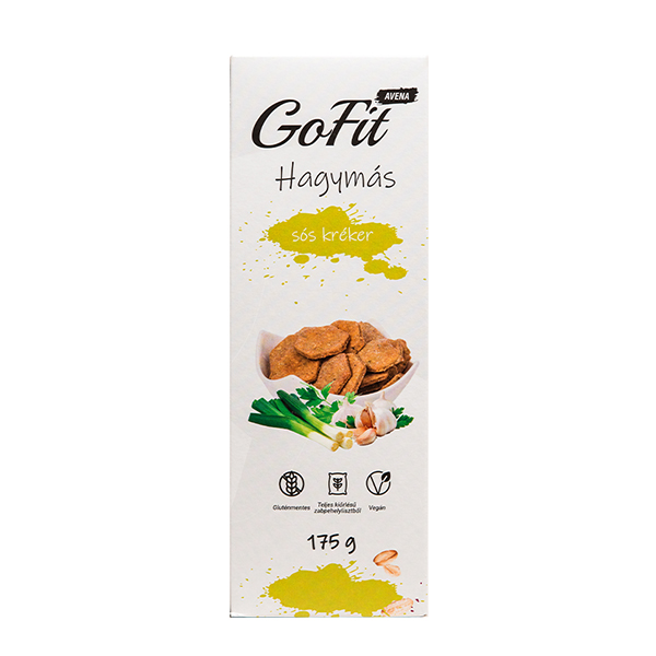 Crackers vegani din ovaz cu ceapa si usturoi (fara gluten) GoFit - 175 g