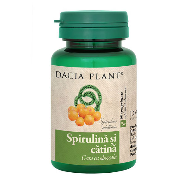 Spirulina + catina Dacia Plant - 60 comprimate