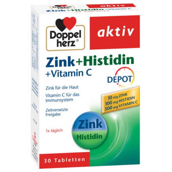 Aktiv Zinc + Histidina + Vitamina C Depot Doppelherz - 30 capsule