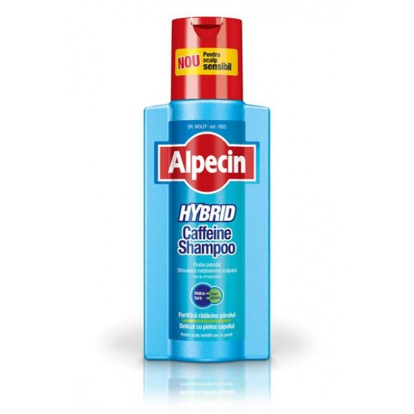 Sampon hibrid cu cofeina pentru scalp uscat/sensibil Alpecin - 250 ml