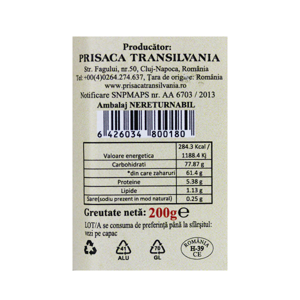 Borcanul copiilor veseli (imunostimulator) Prisaca Transilvania - 200 g