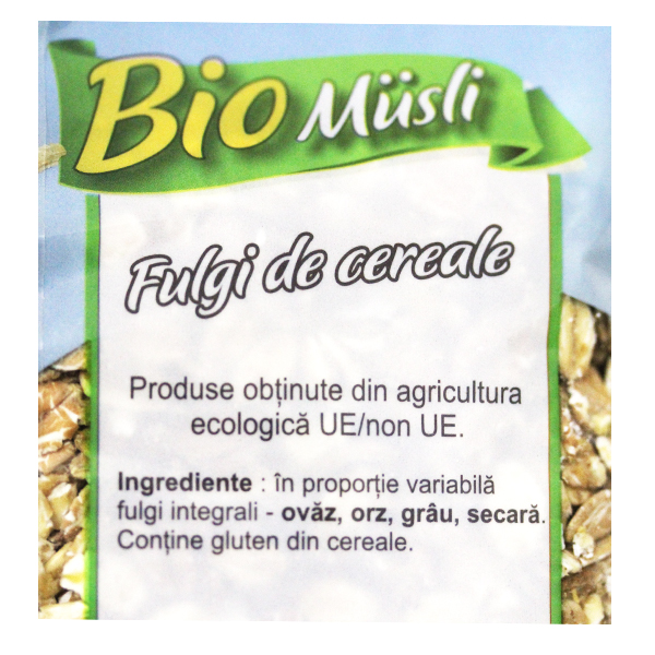 Fulgi cereale (baza muesli) BIO Driedfruits - 500 g (Pachet 1+1 gratis)