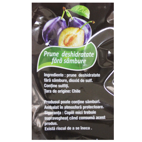 Prune uscate fara samburi (fara zahar) Driedfruits - 200 g