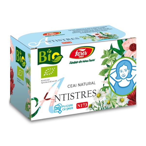 Ceai antistres (20 pliculete) BIO Fares - 30 g