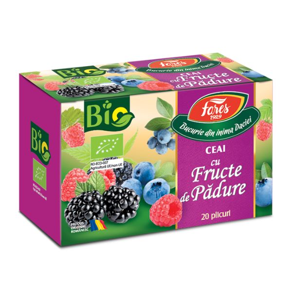 Ceai cu fructe de padure (20 pliculete) BIO Fares - 40 g