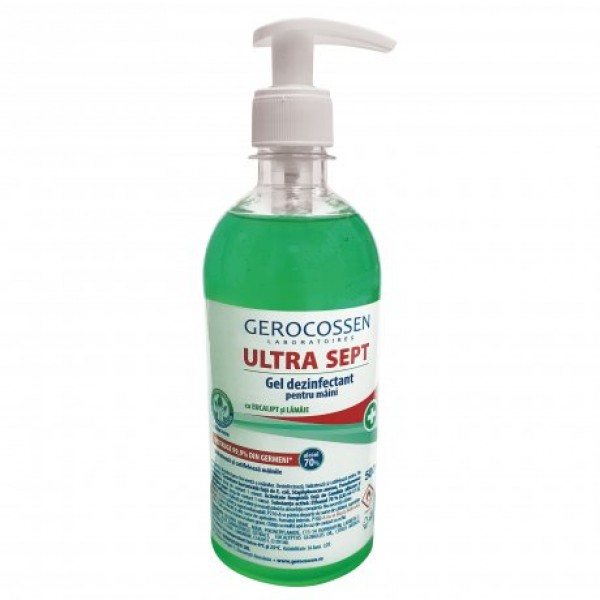 Gel dezinfectant maini (cu eucalipt si lamaie) Biocid ULTRA SEPT Gerocossen - 500 ml