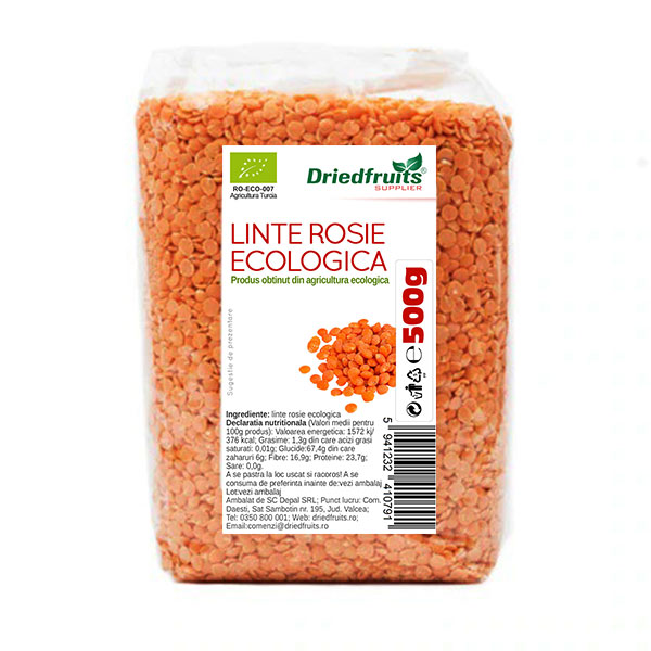 Linte rosie BIO Driedfruits - 500 g