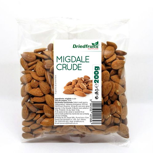 Migdale crude calitatea I Driedfruits - 200 g