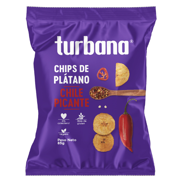 Chips de plantan verde cu chili Turbana - 85 g