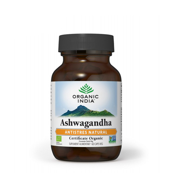 Ashwagandha (antistres natural) (fara gluten) BIO Organic India - 60 cps