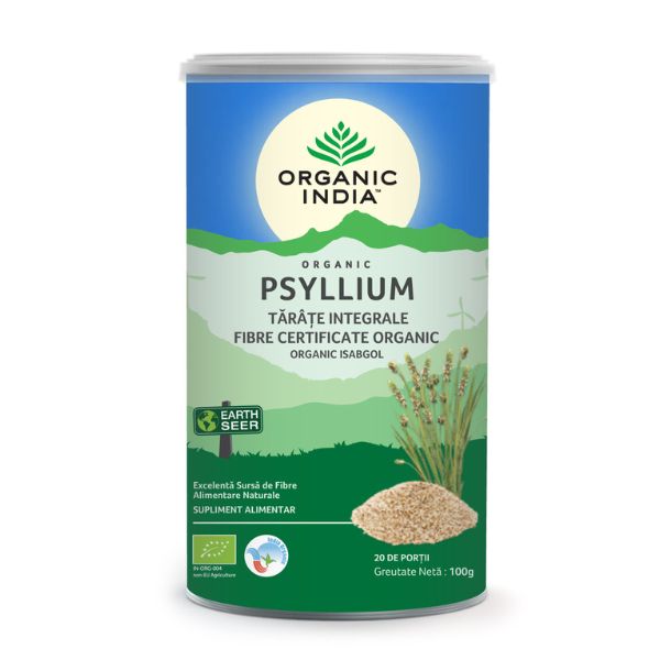 Tarate integrale de psyllium (fara gluten) BIO Organic India - 100 g