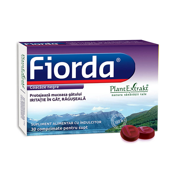 Fiorda de adulti (aroma coacaze) PlantExtrakt  - 30 comprimate de supt