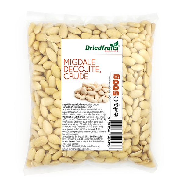Migdale decojite crude Driedfruits - 500 g