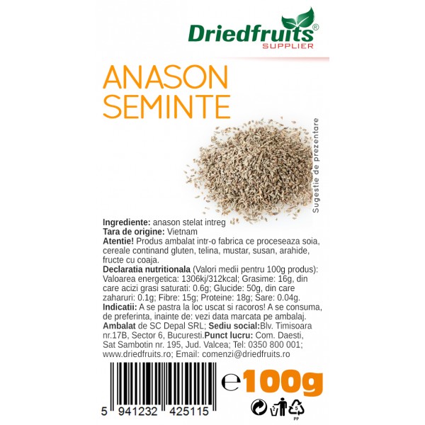 Anason seminte Driedfruits - 100 g