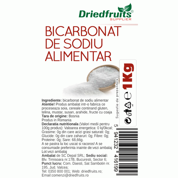 Bicarbonat de sodiu Driedfruits - 1 kg