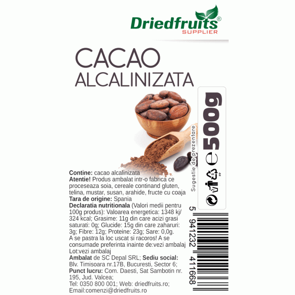 Cacao alcalina - inchisa Driedfruits - 500 g