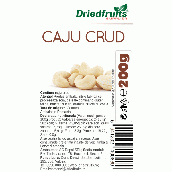 Caju crud Driedfruits- 200 g
