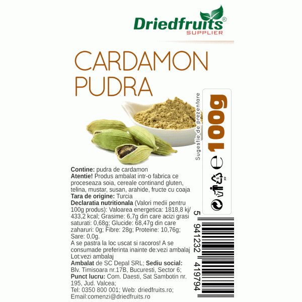 Cardamon pudra Driedfruits - 100 g
