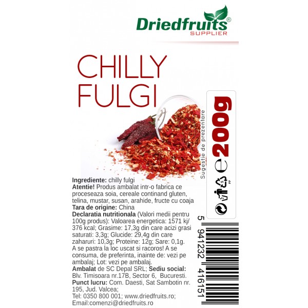 Chilly fulgi Driedfruits - 200 g