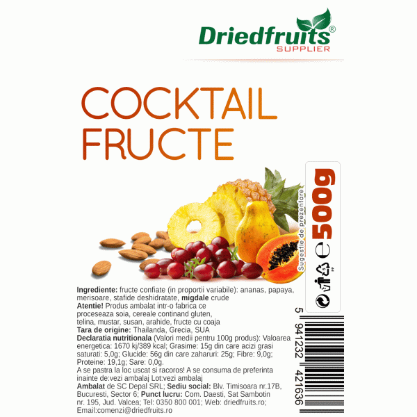 Cocktail fructe Driedfruits - 500 g
