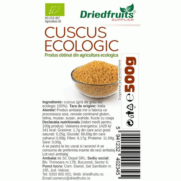 Cuscus BIO Driedfruits - 500 g 
