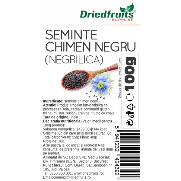 Chimen negru (negrilica) Driedfruits - 100 g