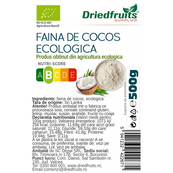 Faina cocos BIO Driedfruits - 500 g 