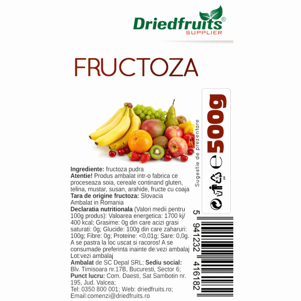 Fructoza Driedfruits - 500 g