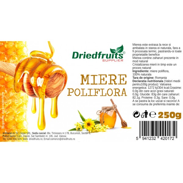 Miere poliflora Driedfruits - 250 g