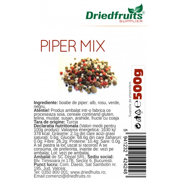 Piper mix Driedfruits - 500 g