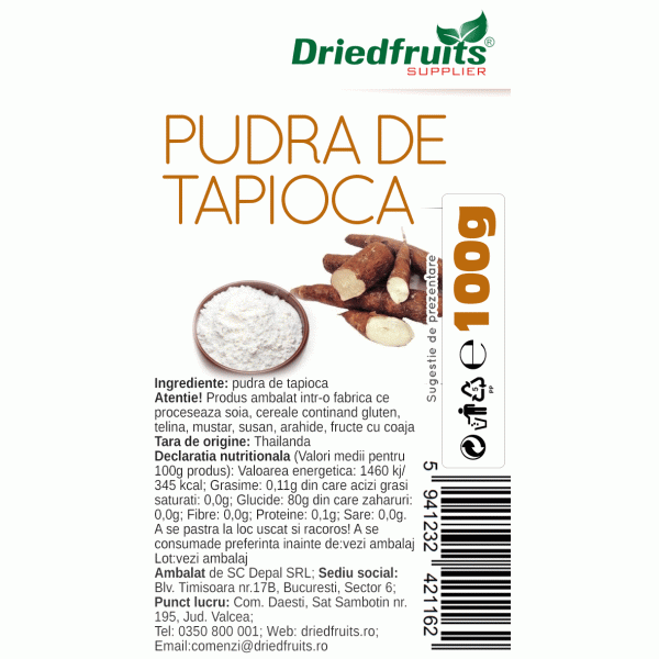Faina de tapioca (pudra) Driedfruits - 100 g