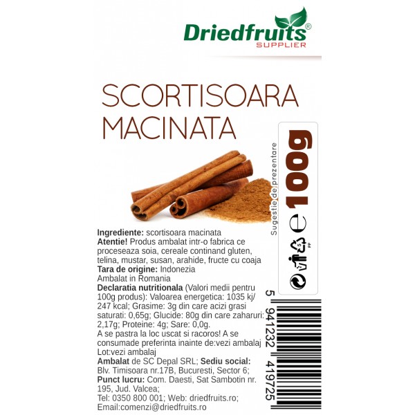 Scortisoara macinata Driedfruits - 100 g