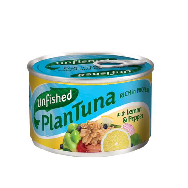 Alternativa vegetala la ton cu lamaie si piper (conserva) PlanTuna - 150 g