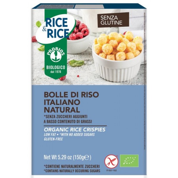 Cereale (bilute) orez (fara gluten, fara zahar) BIO Probios - 150 g