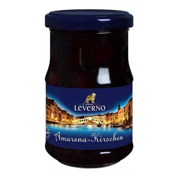 Cirese Amarena (fara samburi, fara gluten) in sirop Leverno - 140 g