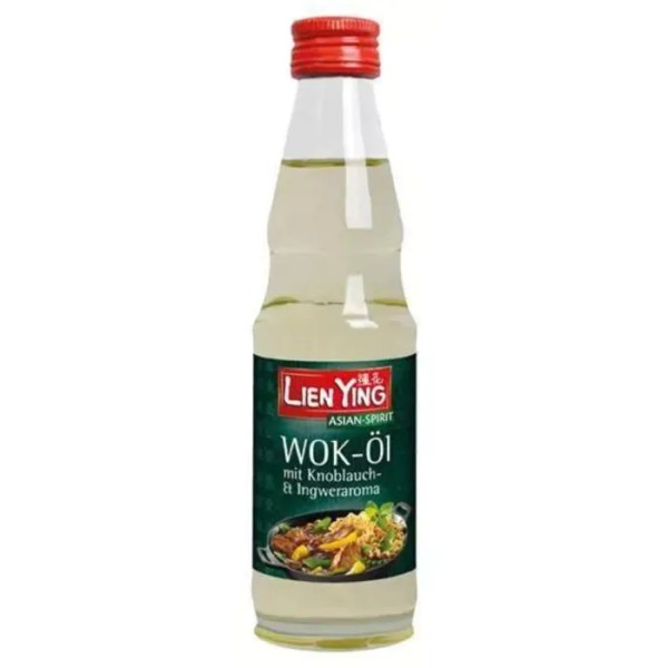 Ulei pentru wok cu usturoi si ghimbir Lien Ying - 100 ml