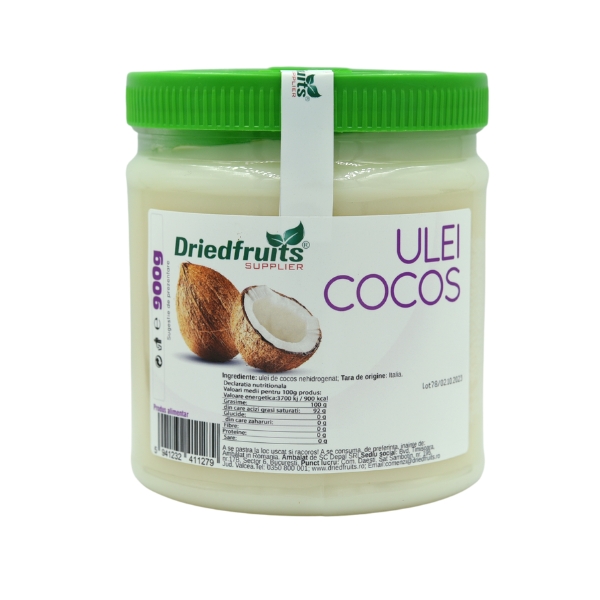 Ulei cocos pentru gatit Driedfruits - 1 litru/900 g