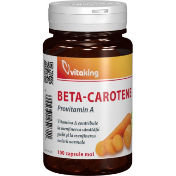 Betacaroten natural 25.000UI Vitaking - 100 capsule gelatinoase