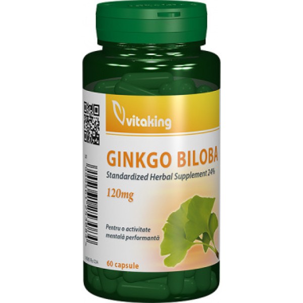 Extract de Ginkgo Biloba 120 mg cu absorbtie indelungata Vitaking - 60 capsule