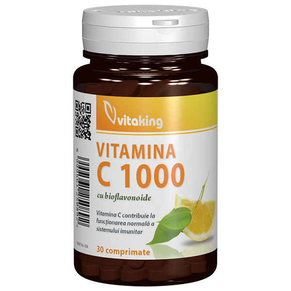 Vitamina C 1000 mg cu bioflavonoide Vitaking - 30 comprimate