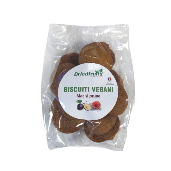 Biscuiti vegani cu mac si prune (fara zahar) Driedfruits - 140 g