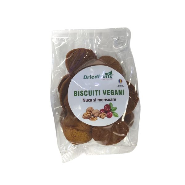 Biscuiti vegani cu nuca si merisoare (fara zahar) Driedfruits - 140 g