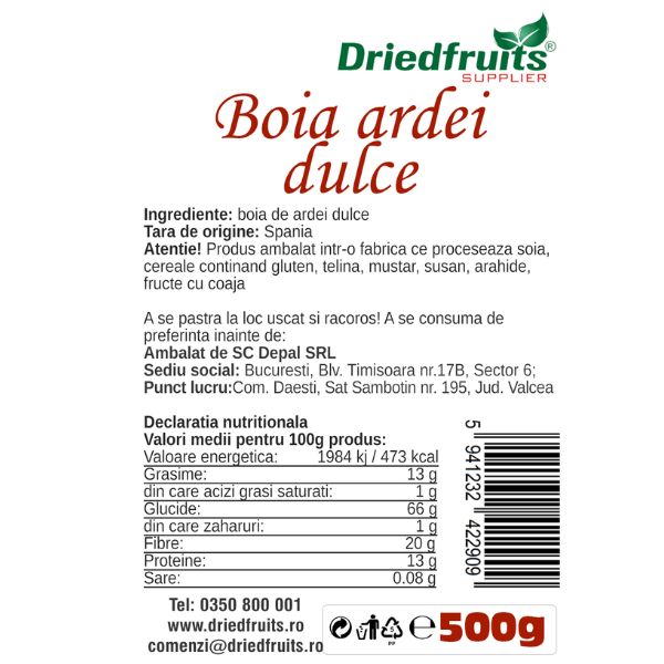 Boia ardei dulce pudra Driedfruits - 500 g