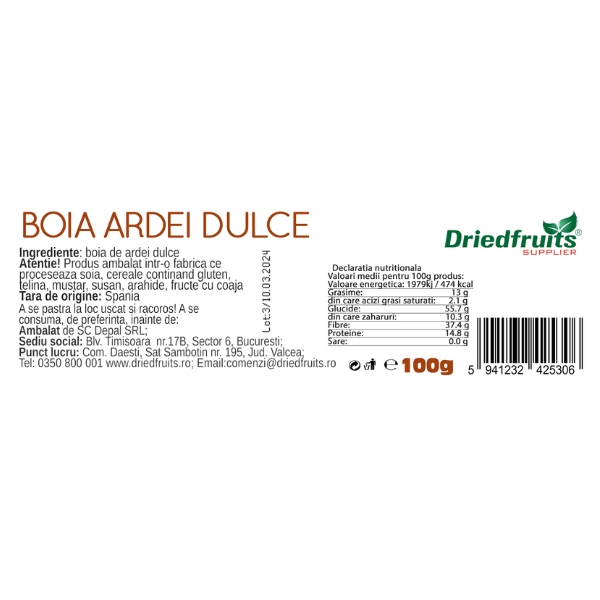 Boia ardei dulce pudra (borcan) Driedfruits - 100 g